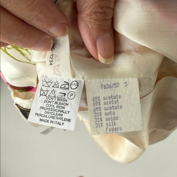 Fendi Multicolor Floral Mini Dress Sz 44 Made In Italy - Picture 11 of 12